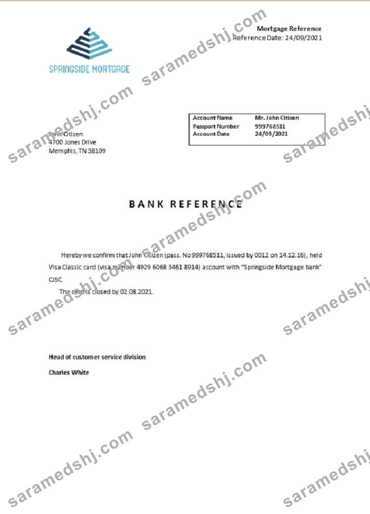 USA_Springside Mortgage_closure reference